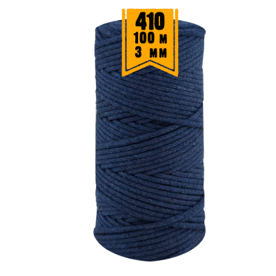 Makrama sznurek pleciony 3 mm  bawełna - nawój 100m  col. 410 - 1 szt