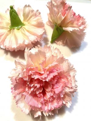 Kwiaty sztuczne -  GOŻDZIK śr.10 cm - Różowy - poliester - 1 szt