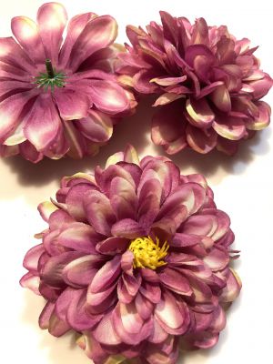 Kwiaty sztuczne -  śr.11 cm - bordowo-beżowy - poliester - 1 szt