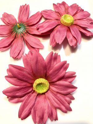 Kwiaty sztuczne -  śr.13 cm - amarant - poliester - 1 szt