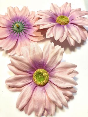 Kwiaty sztuczne -  śr.13 cm - różowy - poliester - 1 szt