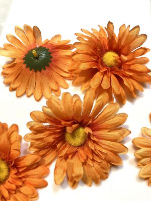 Kwiaty sztuczne -  śr.10 cm - pomarańczowy - poliester - 1 szt
