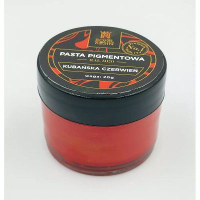 Pigment do żywic  - Czerwień Kubańska  RAL3020 - pasta 20 gram - 1 op