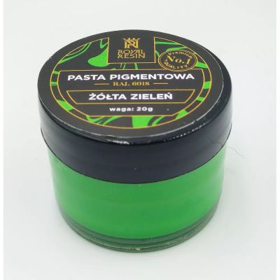 Pigment do żywic - ŻÓŁT zieleń  RAL 6018 - pasta 20 gram - 1 op