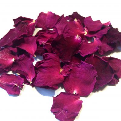 Róża pachnąca płatki  1-1,5x 1-2 cm -1 gram ( zdj 1 gram) amarant/róż ciemny - 1 op