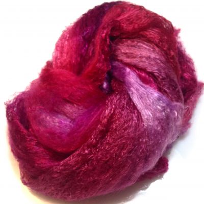 SILK LAPS barwiony ręcznie -100% jedwab Mulberry - 17,65 gram Kwiat Fuksji