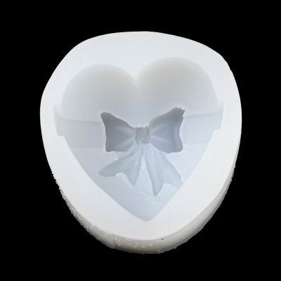 Heart with Bowknot DIY Silicone Molds 46x43x24 mm (56x53x31mm) - 1 pc