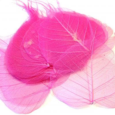 Liście naturalne preparowane 4-8x6-10 cm pink - 2 szt
