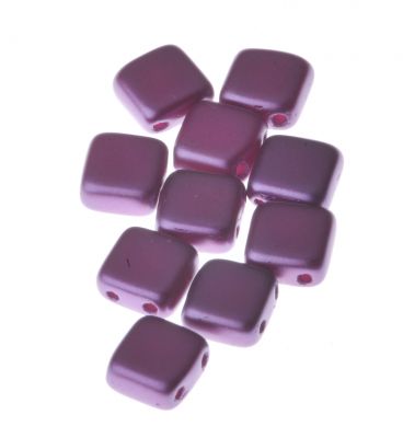 Czech Mates Tile Beads 6mm Pearl Coat Purple Velvet - 20szt.