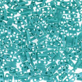 Miyuki  Quarter Tila Beads Opaque Turquoise Green  QTL0412  - 5 gram