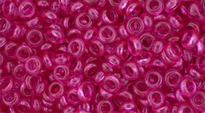 Toho Demi Round 8/0, 3mm, ColorTrends: Transparent - Pink Yarrow TN-08-YPS0051 - 5 gram