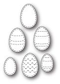 Wykrojnik Poppystamps  - Stitched Egg Medley  1716 (6 szt)- 1 op